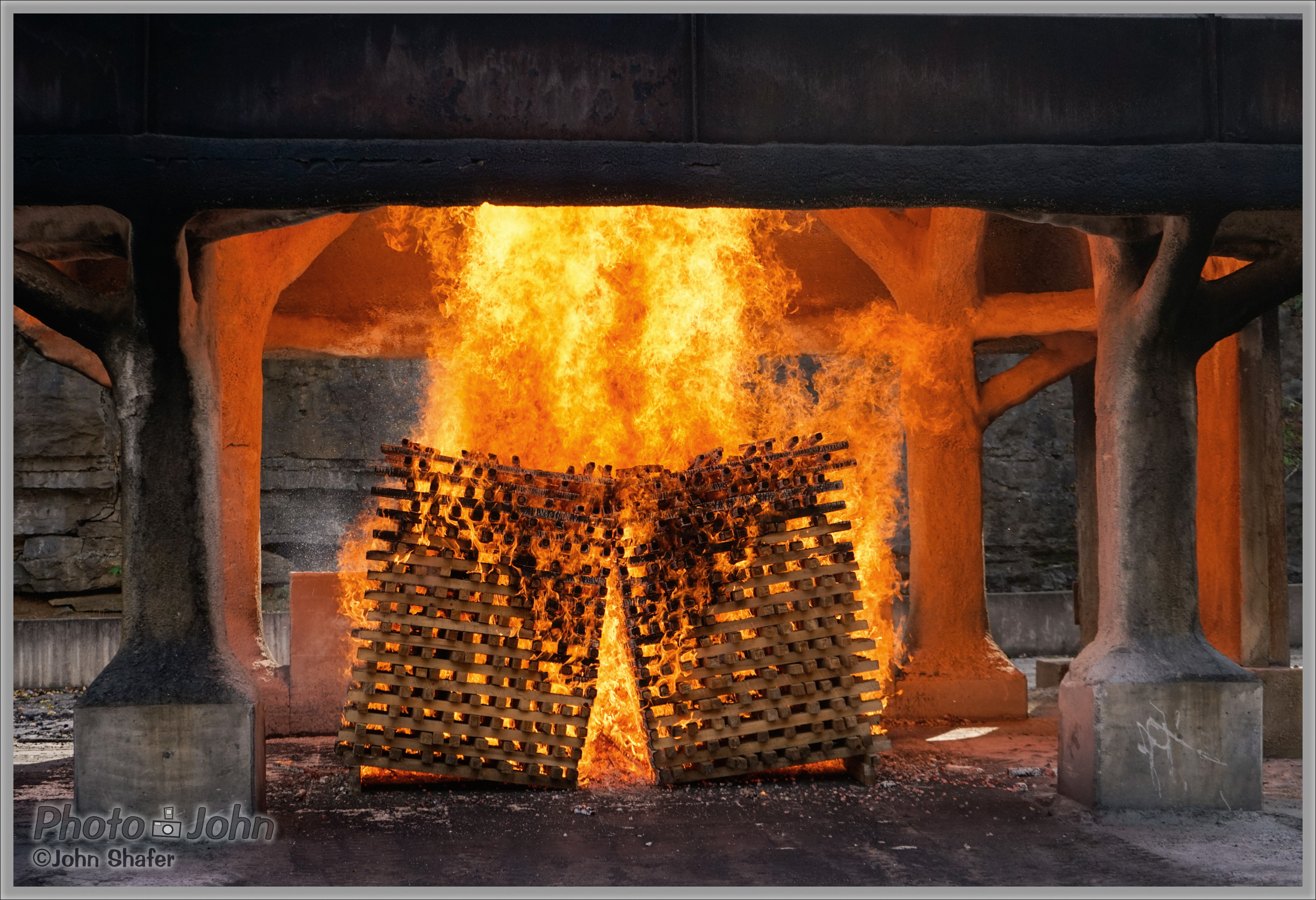 Sony Alpha A7 - Making Charcoal At the Jack Daniels Distillery