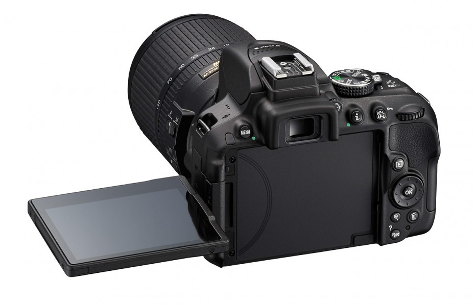Nikon D5300 - Rear With Tilt-Swivel LCD Display