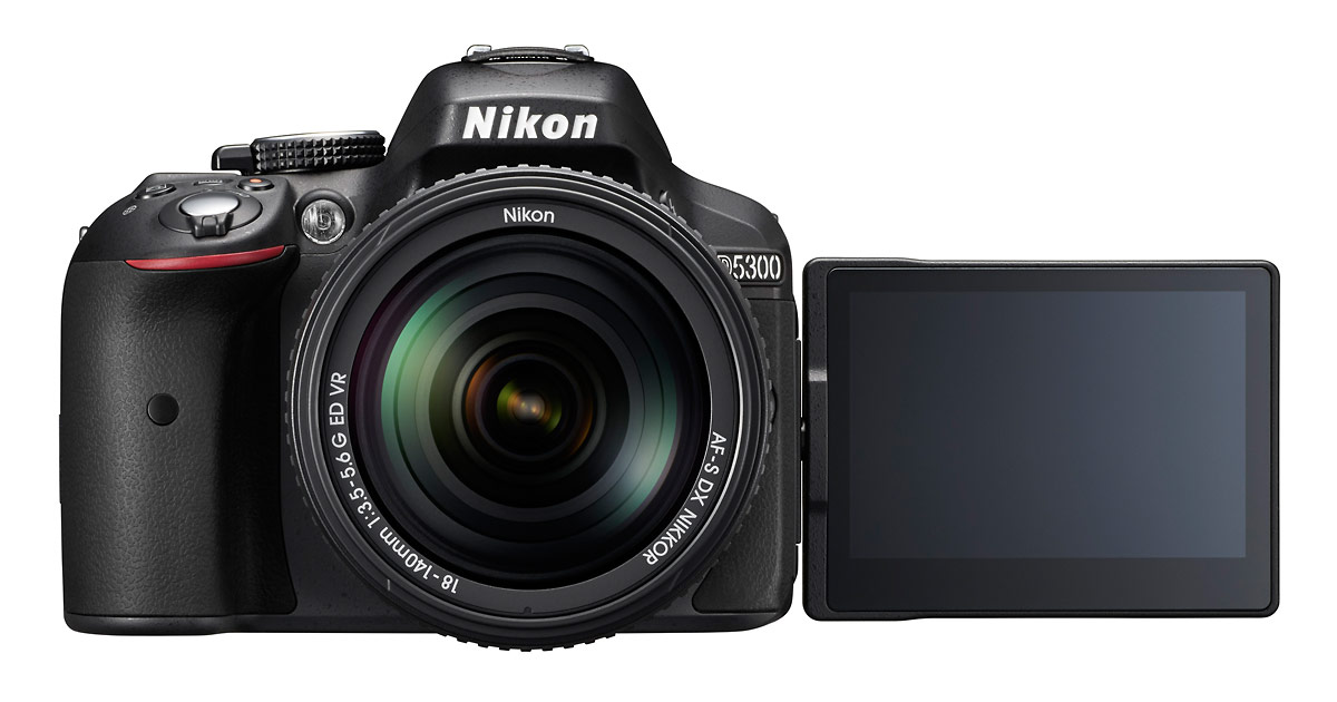Nikon D5300 DSLR With Adjustable LCD In Selfy Postion