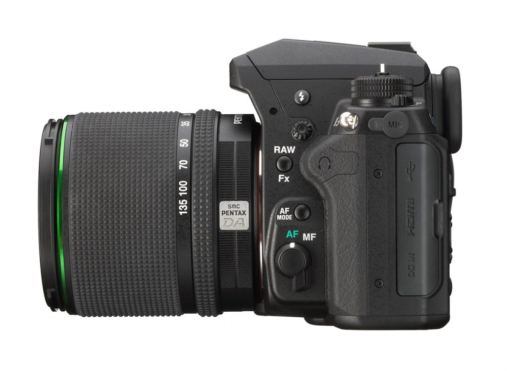 Pentax K-3 DSLR - Side View With 18-135mm Zoom