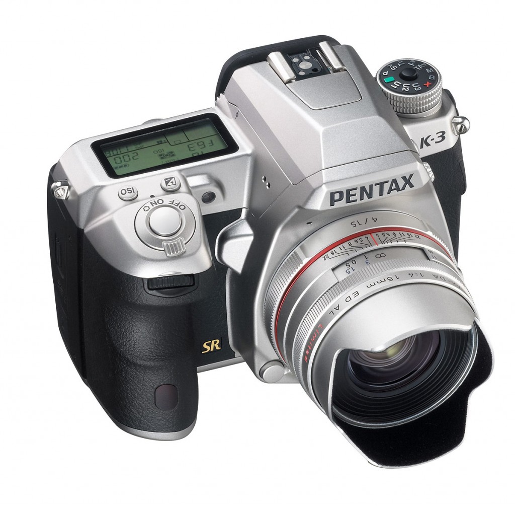 Pentax K-3 DSLR - Premium Silver Edition - Top Right