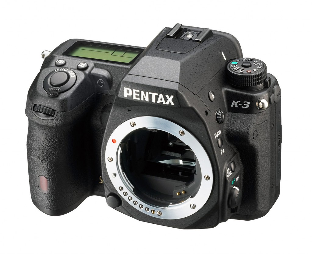 Pentax K-3 DSLR - Upper Right View - No Lens