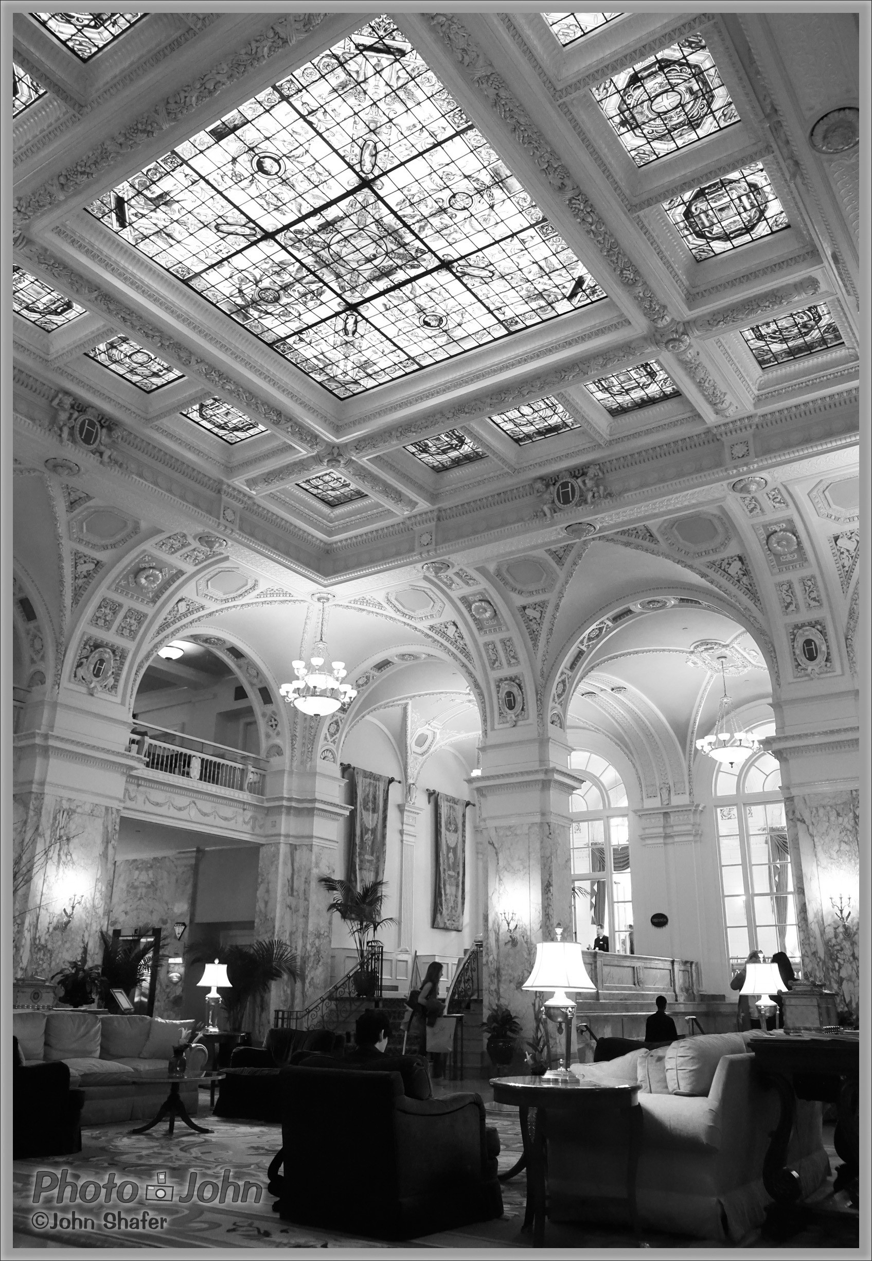 Hermitage Hotel Lobby B&W - Sony Alpha A7R at ISO 6400