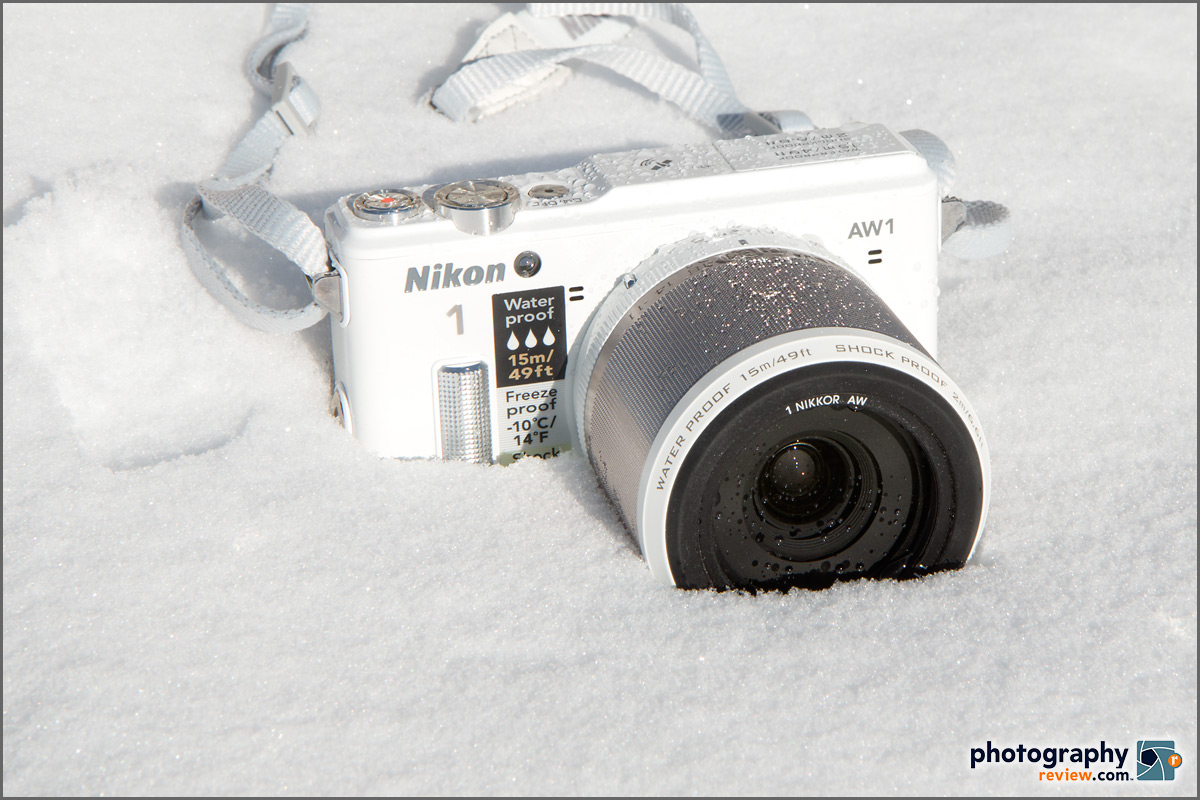 Nikon 1 AW1 Waterproof Mirrorless Camera In Snow