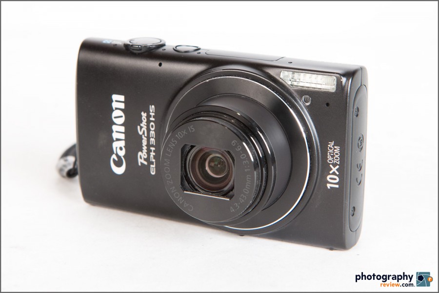 Canon PowerShot ELPH 330 HS Pocket Superzoom Camera - Front Angle View
