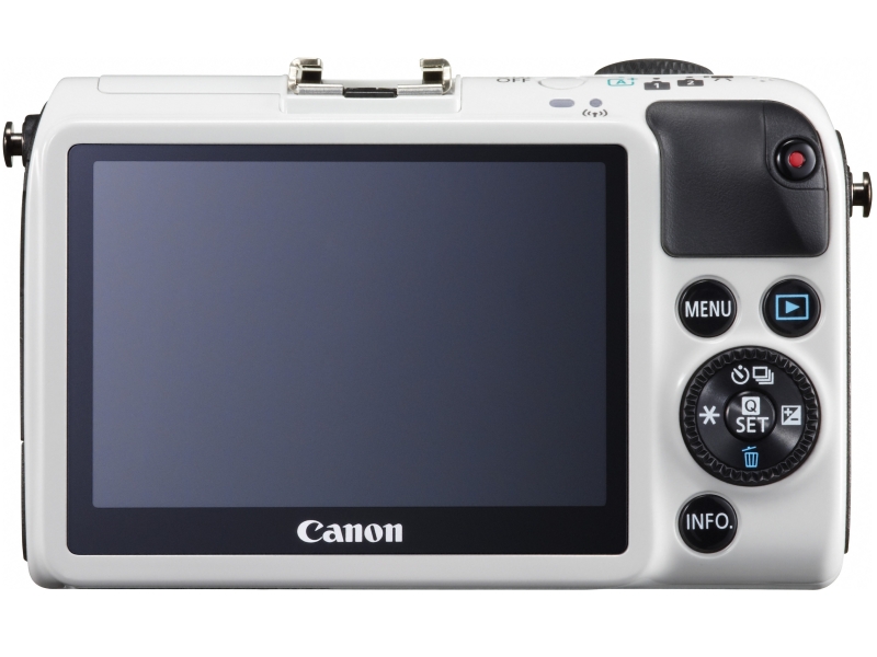 Canon EOS M2 Mirrorless Camera - Rear - White