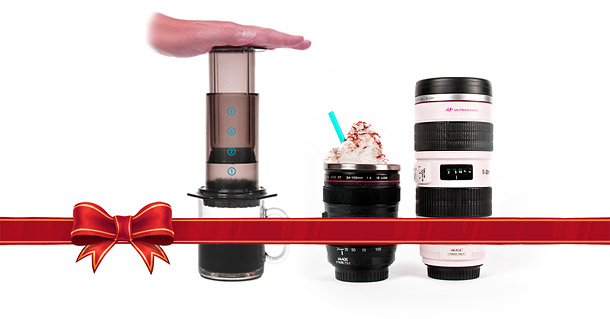 AeroPress & DSLR Lens Mug - 2013 Holiday Guide