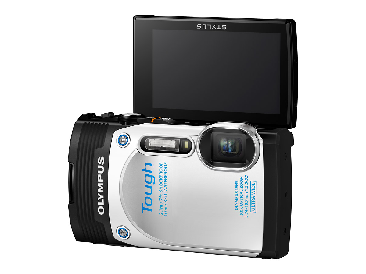 Olympus Stylus Tough TG-850 With Flip-Up LCD Display - White