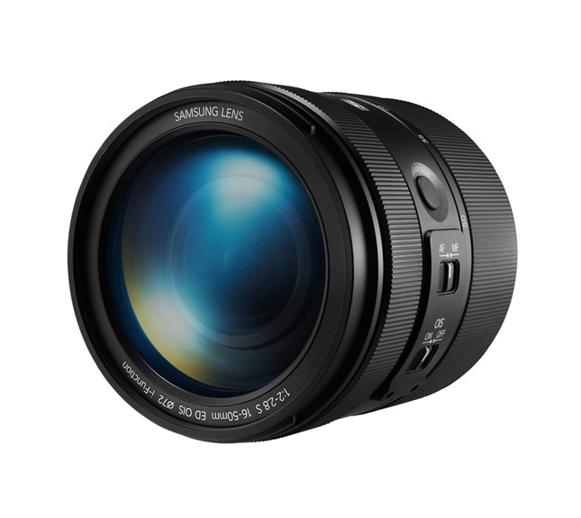 New Samsung 16-50mm f/2-2.8 S ED OIS Premium Zoom Lens - Front