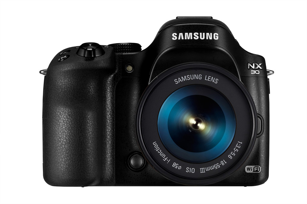 Samsung NX30 - Front View With 18-55mm Kit Lens