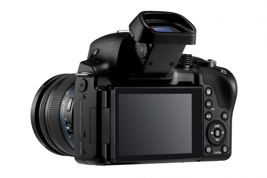 Samsung NX30 - Rear View With Tilting EVF