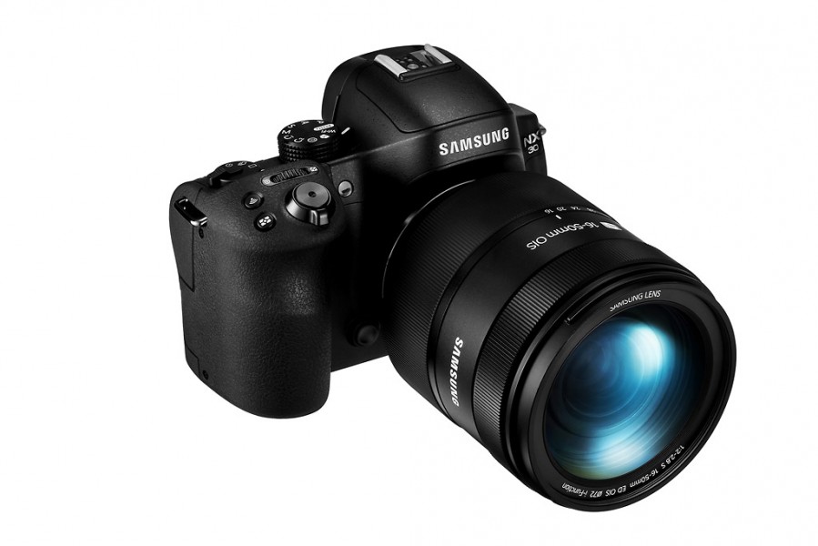 Samsung NX30 - Front Right With 16-50mm f/2-2.8 Zoom Lens