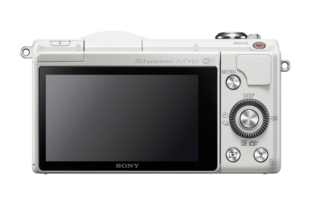 Sony Alpha A5000 - Rear View - White