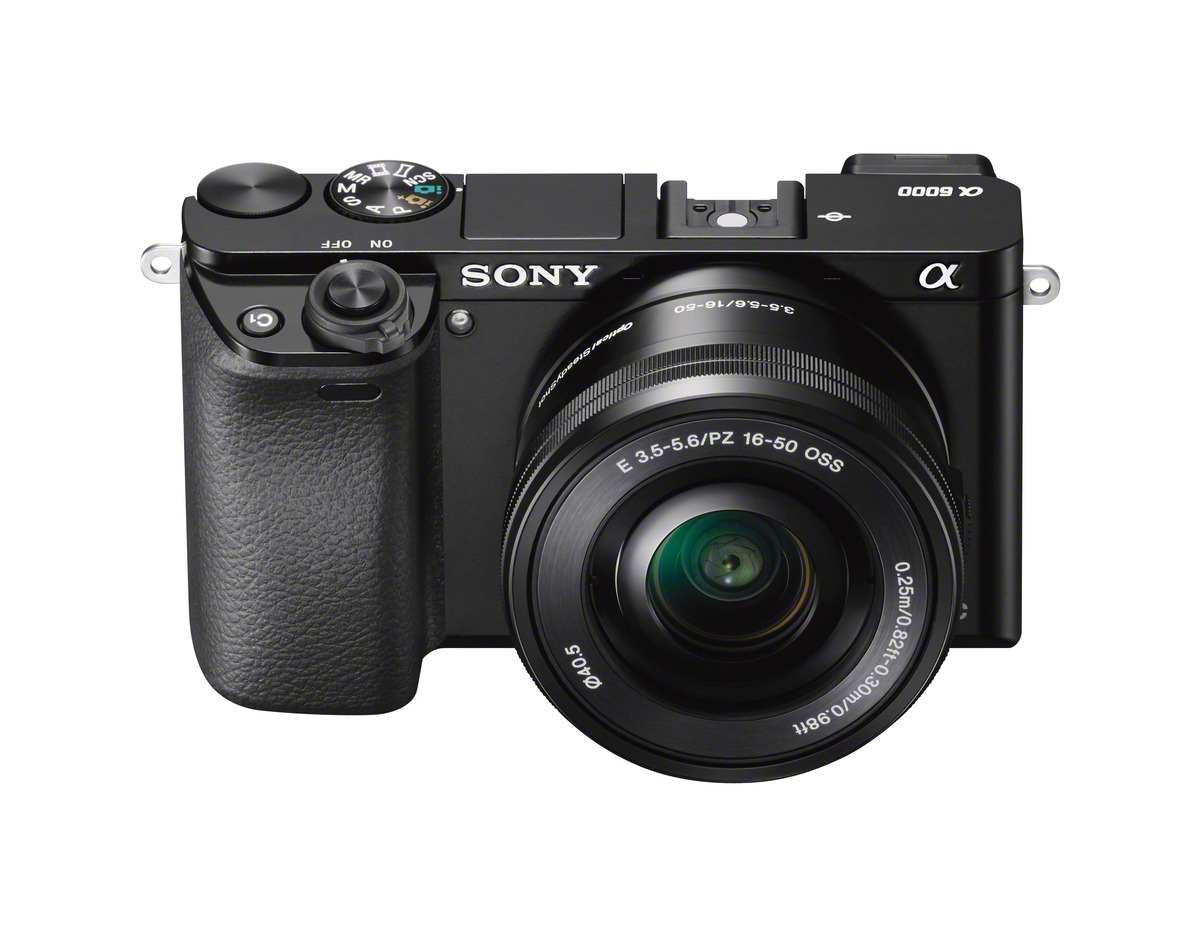 Sony Alpha A6000 Mirrorless Camera - High Front View - Black