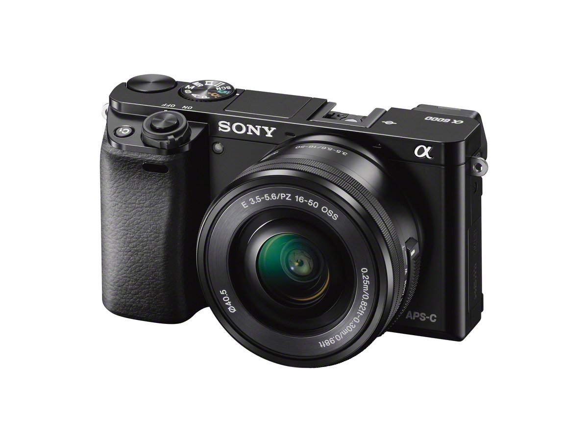Sony Alpha A6000 Mirrorless Camera - Left Side View - Black