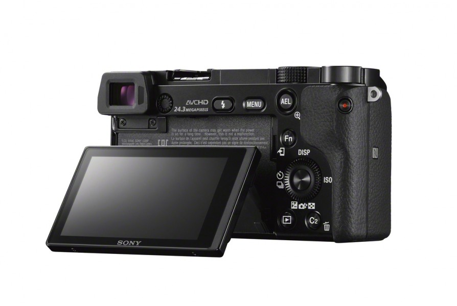 Sony Alpha A6000 Mirrorless Camera - Rear LCD Display - Tilted Up