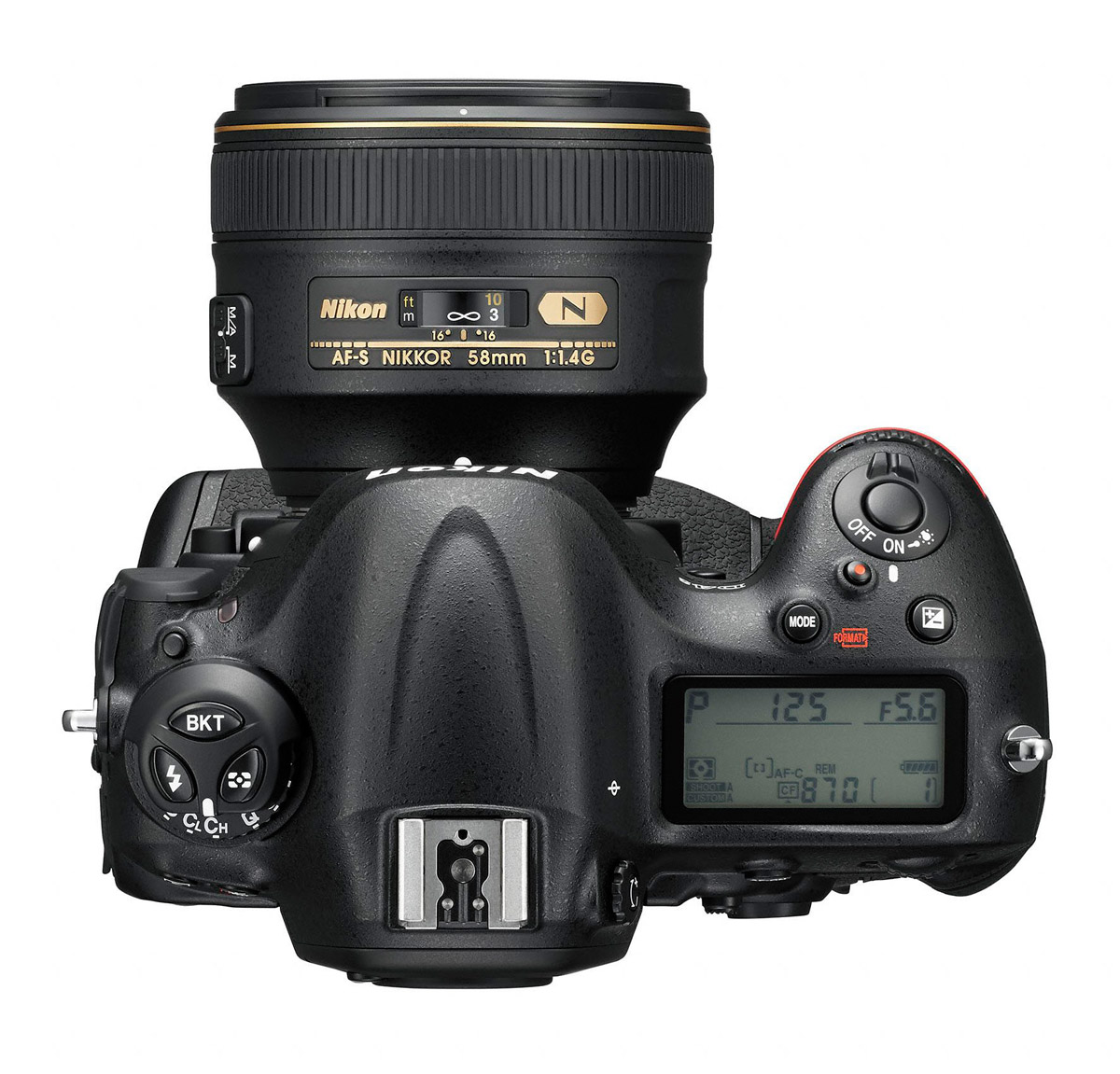 Nikon D4S Flagship DSLR - Top View